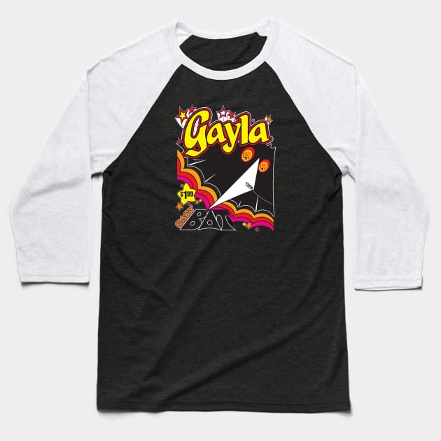 Gayla Kite Baby Bat - Dark Baseball T-Shirt by Chewbaccadoll